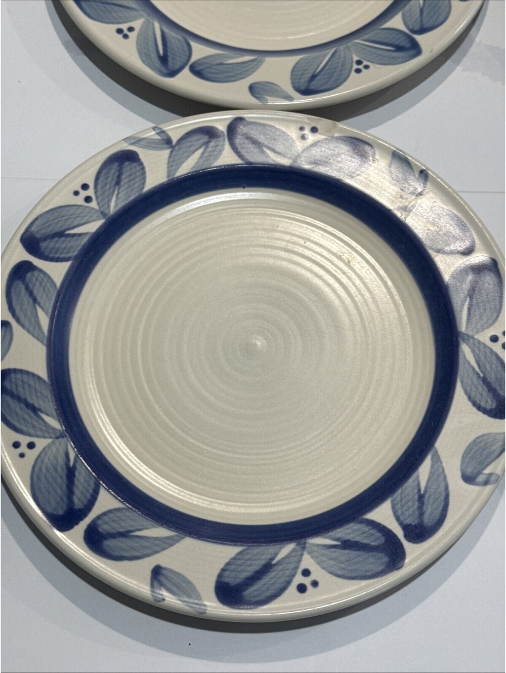Pfaltzgraff Villa Flora 11” Dinner Plates Set of 6 Stoneware Blue Floral Mexico